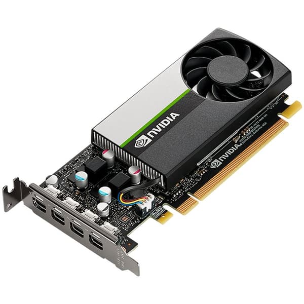 PNY GPU NVIDIA VCNT1000-8GB-SB PCI-Express 3.0 x16, LP8 GB GDDR6 128-bit, 4x Mini DP 1.4, 1x LP bracket. Grønn, Grå