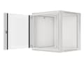 Pikkukuva 3 / 11: Lanberg wall-mounted installation rack cabinet 19'' 12U 600x600mm gray (glass door)