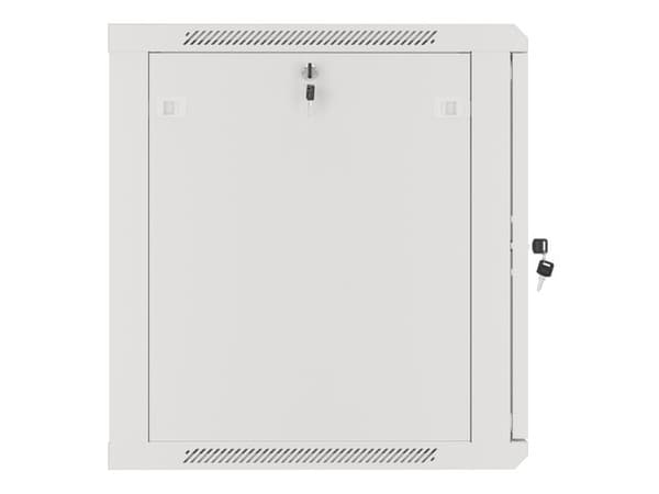 Lanberg wall-mounted installation rack cabinet 19'' 12U 600x600mm gray (glass door)