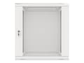 Pikkukuva 5 / 11: Lanberg wall-mounted installation rack cabinet 19'' 12U 600x600mm gray (glass door)