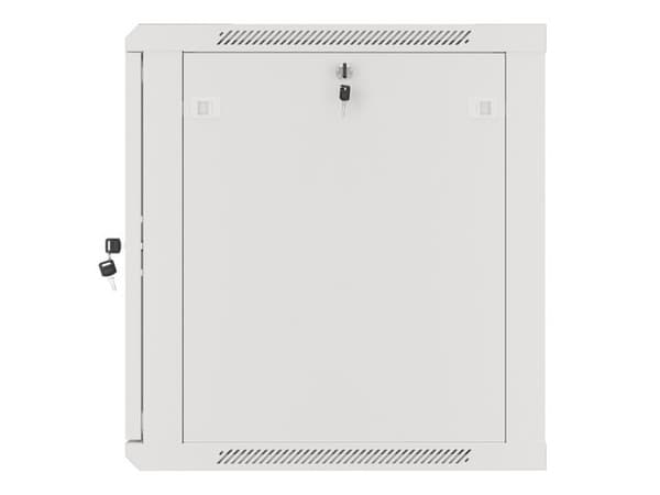 Lanberg wall-mounted installation rack cabinet 19'' 12U 600x600mm gray (glass door)