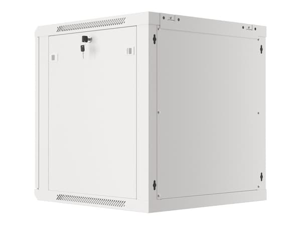 Lanberg wall-mounted installation rack cabinet 19'' 12U 600x600mm gray (glass door)