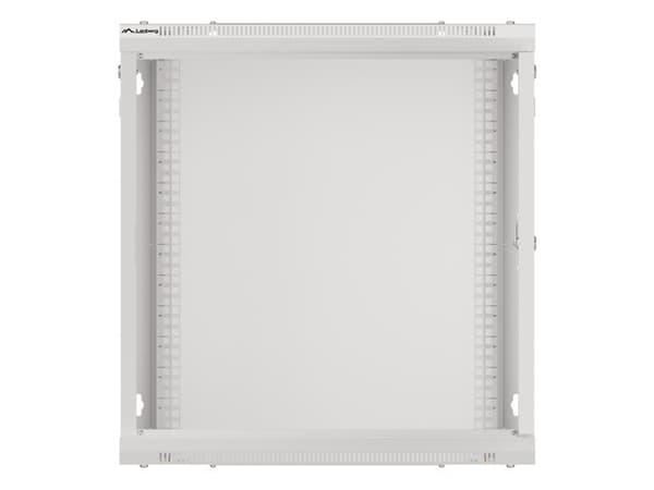 Lanberg wall-mounted installation rack cabinet 19'' 12U 600x600mm gray (glass door)