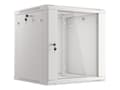 Pikkukuva 1 / 11: Lanberg wall-mounted installation rack cabinet 19'' 12U 600x600mm gray (glass door)