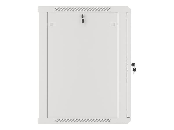 Lanberg Rack cabinet 19" wall-mount 15U/600x600 (flat pack) with glass door V2, grey | Lanberg