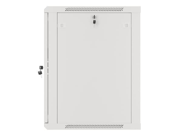 Lanberg Rack cabinet 19" wall-mount 15U/600x600 (flat pack) with glass door V2, grey | Lanberg