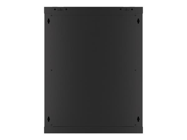 Lanberg wall-mounted installation rack cabinet 19'' 15U 600x600mm black (glass door)