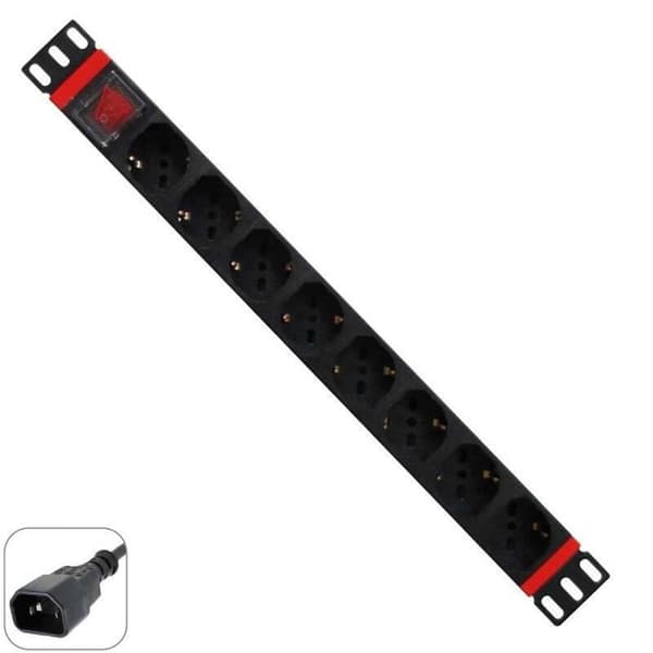 Wp Outlets Rack Power Strip Iec320 C14 8 Flerfarvet