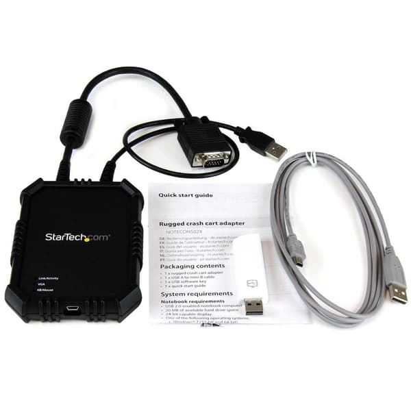 Startech Kannettava Kvm-konsoli Notecons02x Musta
