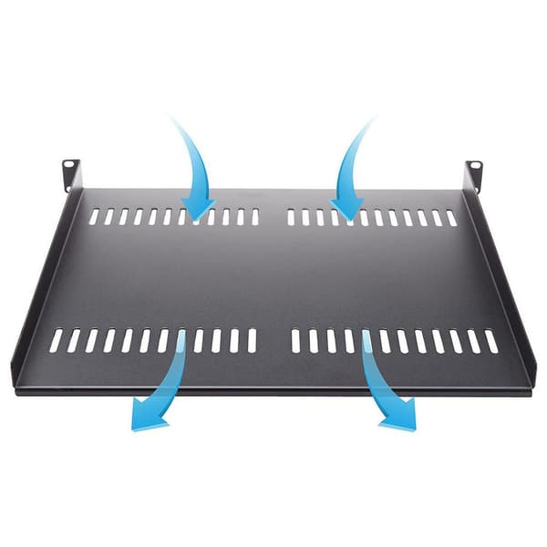 Startech Rackbricka Cabshelf1u7v Svart