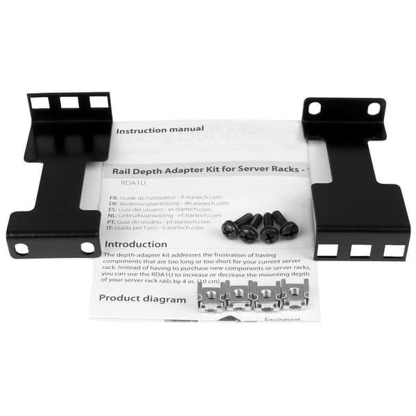 Startech Rack 1u Extender 10 Cm Musta