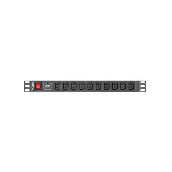 Lanberg Rack Power Strip Pdu-10i-0200-iec-bk 10 Outlets 19´´ Søvfarvet
