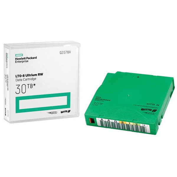 Hpe Lto-8 Ultrium 30tb Rw Data Cartridges Library Pack Without Cases Grøn,Sort,Søvfarvet