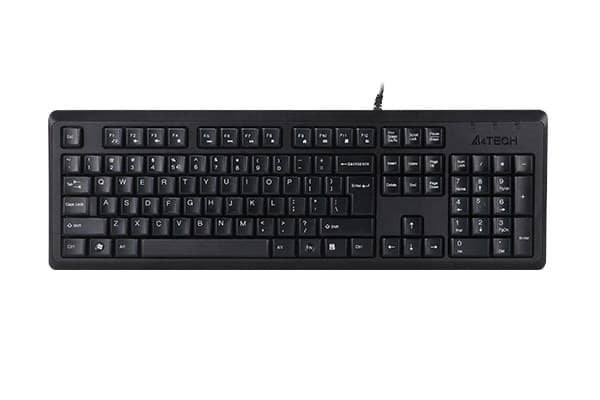A4 TECH KR-92 membrantastatur A4TKLA46007 (USB 2.0; (US); sort farve) Sort