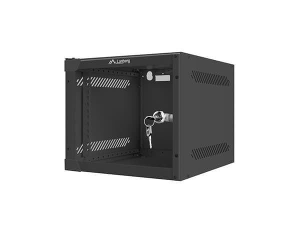 LANBERG 10" VÆGMONTET RACKSKAB 4U (280X310, SORT)