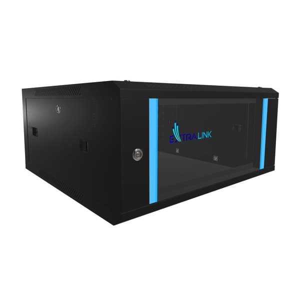 Extralink 4U 600x600 Svart | Rackskåp | väggmonterad