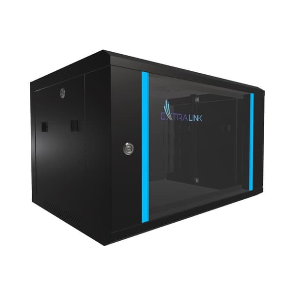 Extralink 6U 600x450 Sort | Rackskab | vægmonteret