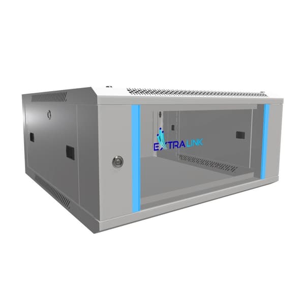 Extralink 4U 600x600 Grå | Rackskåp | väggmonterad