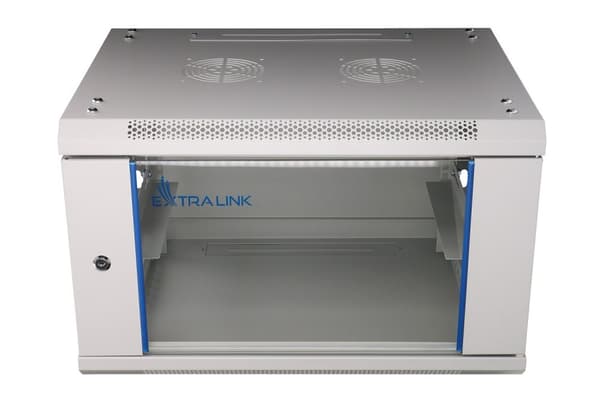 Extralink 6U 600x600 harmaa | Telinekaappi | seinään asennettu