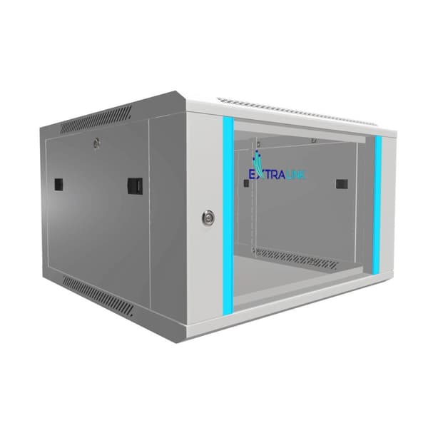 Extralink 6U 600x600 Grå | Rackskab | vægmonteret