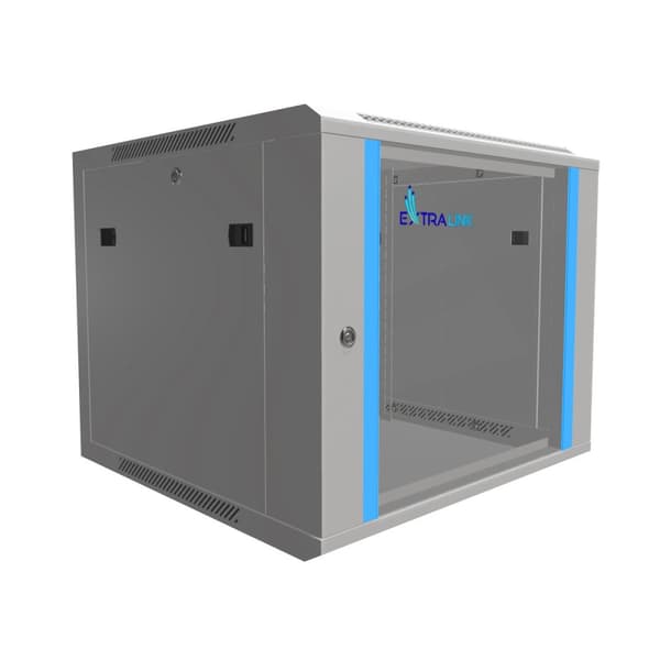 Extralink 9U 600x600 Grå | Rackskab | vægmonteret