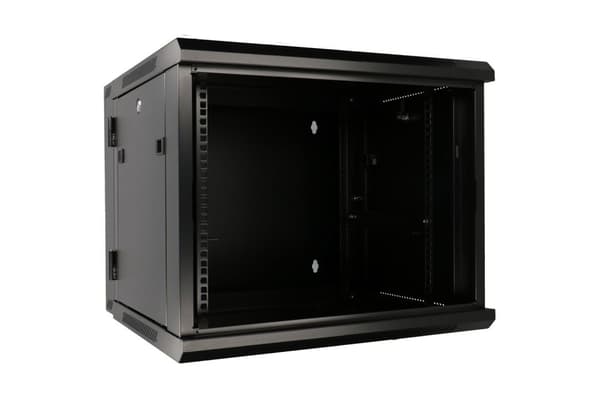 Extralink 12U 600x600 AZH Sort | Rackskab | væghængt, to-delt