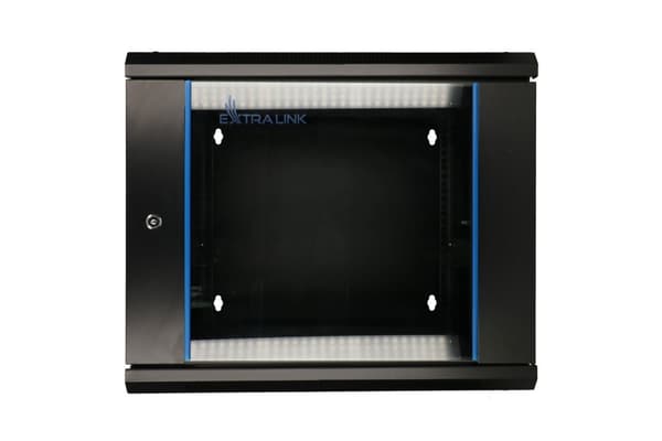 Extralink 12U 600x600 AZH Sort | Rackskab | væghængt, to-delt