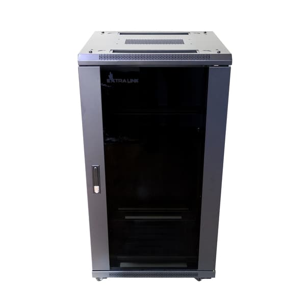 Extralink 27U 600x600 Svart | Rackskåp | stående