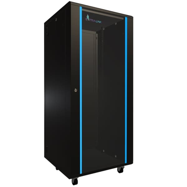 Extralink 27U 600x600 Svart | Rackskåp | stående