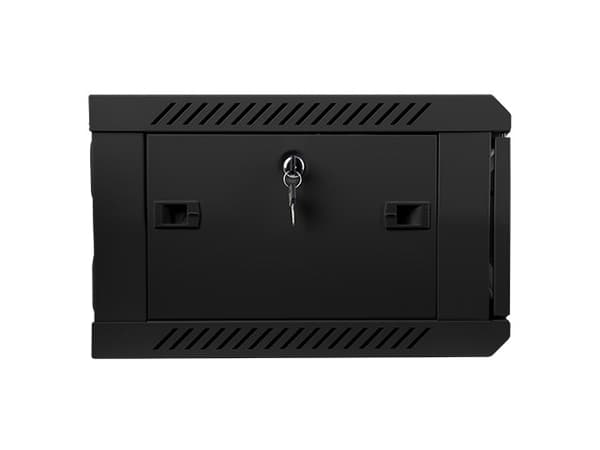 Lanberg 19'' vægmonteret installationsskab 4U 600x450mm sort (glasdør)