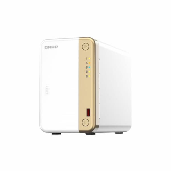 NAS-netværkslagring Qnap TS-262 4 GB RAM Guld, Hvid