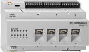 Rutenbeck SR 10TX GB - Switch - 10 x 10/100/1000 - DIN-skinne monteres (23510505) Grå
