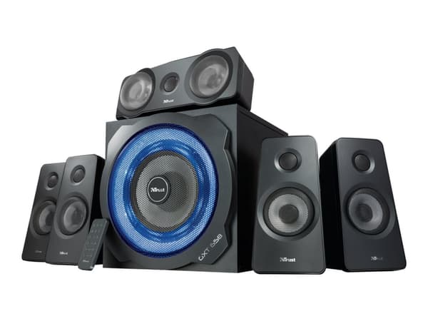 Trust GXT 658 TYTAN - Högtalarsystem - 5.1-kanals - 90 Watt (Total) - svart