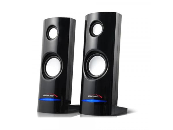 Audiocore AC860, 2-vejs, 2.0 kanaler, Ledningsført, 4 W, Sort