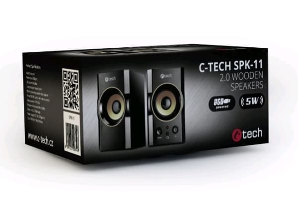 C-TECH SPK-11, 2-suuntainen, 2.0 kanavaa, Langallinen, 5 W, 80 - 20000 Hz