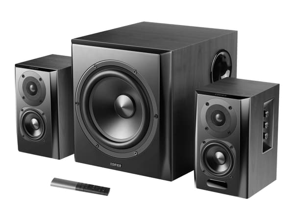 Edifier S351DB - Högtalarsystem - för persondator - 2.1-kanals - trådlös - Bluetooth - 150 Watt (Total)