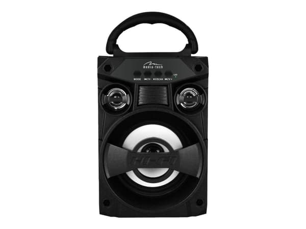 Media-Tech BOOMBOX LT, 6 W, 120 - 18000 Hz, Langaton, 2.1+EDR, Kannettava stereokaiutin, Musta