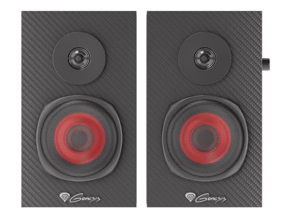 Genesis Helium 200 - Högtalare - för persondator - 20 Watt (Total) - 2-vägs - svart, röd