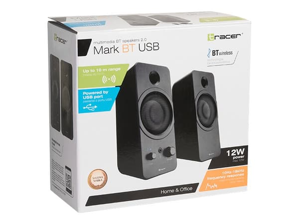 Tracer Mark - Høyttalere - for PC - 2.0-kanal - trådløs - Bluetooth - 12 watt (Total)