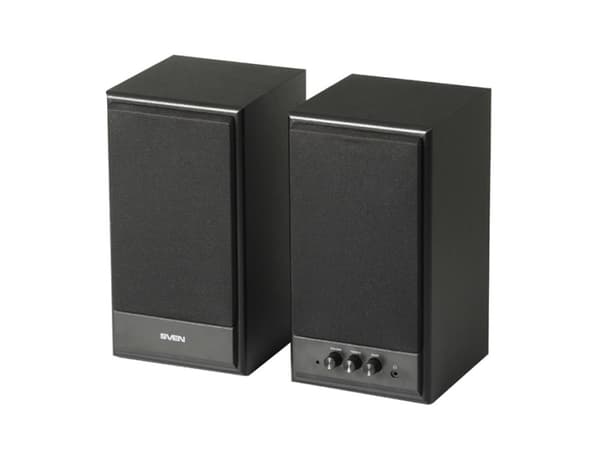 SVEN SPS-702, 2.0 kanaler, Kabel, 46 W, 40 - 22000 hz, Svart