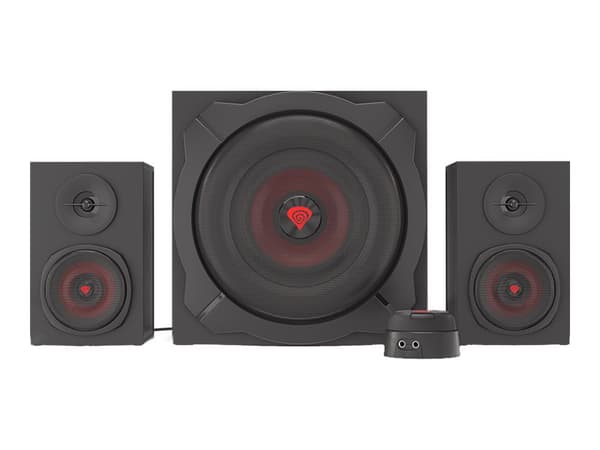 IMPAKT Helium 610BT, 2.1 kanavaa, 60 W, PC/notebook, Musta, Punainen, Puu, 1,7 m