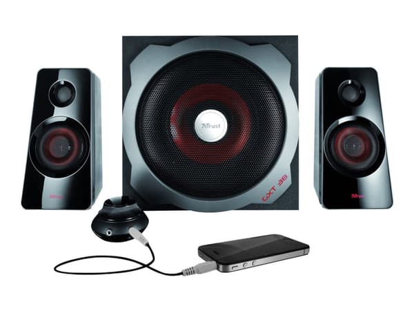 Trust GXT 38, 2.1 kanavaa, 60 W, PC, Musta, AC
