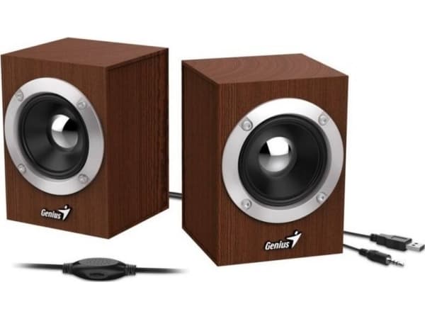 Genius SP-HF280, 2-vägs, 2.0 kanaler, Kabel, 6 W, 100 - 20000 hz, Brun