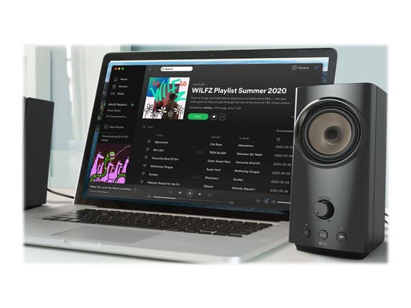 Creative T60 - Högtalare - för persondator - trådlös - Bluetooth - 30 Watt (Total) - svart