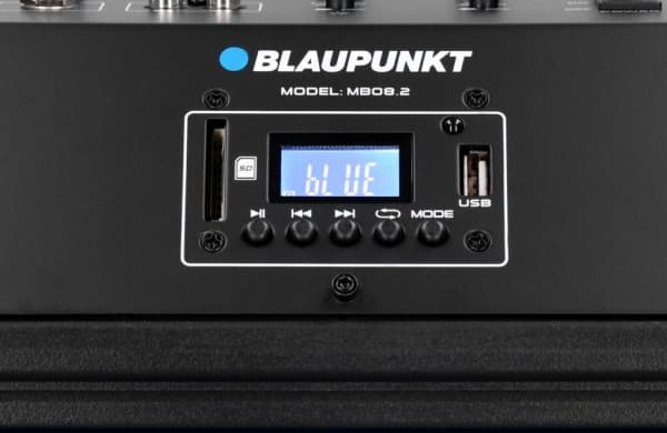 Blaupunkt MB08.2, 1-suuntainen, Langaton, 600 W, Musta, Sininen