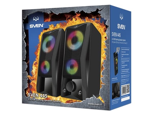 Tietokonekaiuttimet Kaiuttimet SVEN 445, musta (USB); SV-018580
