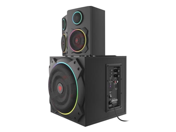 Genesis Helium 800BT - Högtalarsystem - för persondator - 2.1-kanals - trådlös - Bluetooth - 60 Watt (Total) - svart
