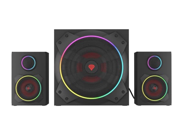 Genesis Helium 800BT - Högtalarsystem - för persondator - 2.1-kanals - trådlös - Bluetooth - 60 Watt (Total) - svart