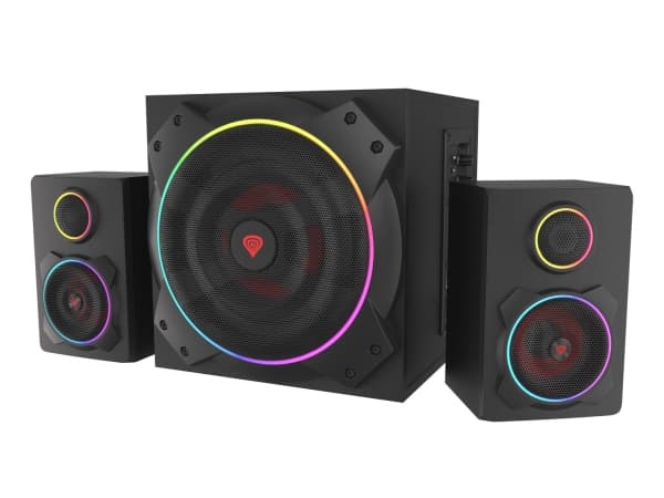 Genesis Helium 800BT - Högtalarsystem - för persondator - 2.1-kanals - trådlös - Bluetooth - 60 Watt (Total) - svart