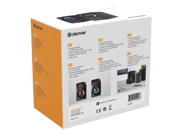 DENVER GAS-500 - Høyttalere - for PC - 6 watt (Total)